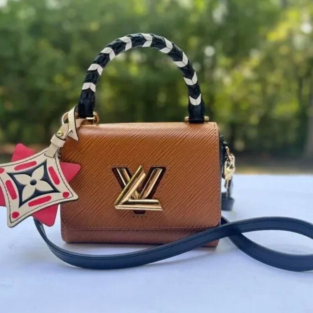 Louis Vuitton Epi Leather Crafty Twist Mini in Canelle Crossbody Satchel Handbag